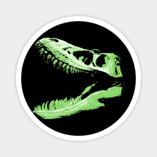 Dinosaur Skull Green Magnet